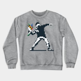 Flower Thrower Pixel Crewneck Sweatshirt